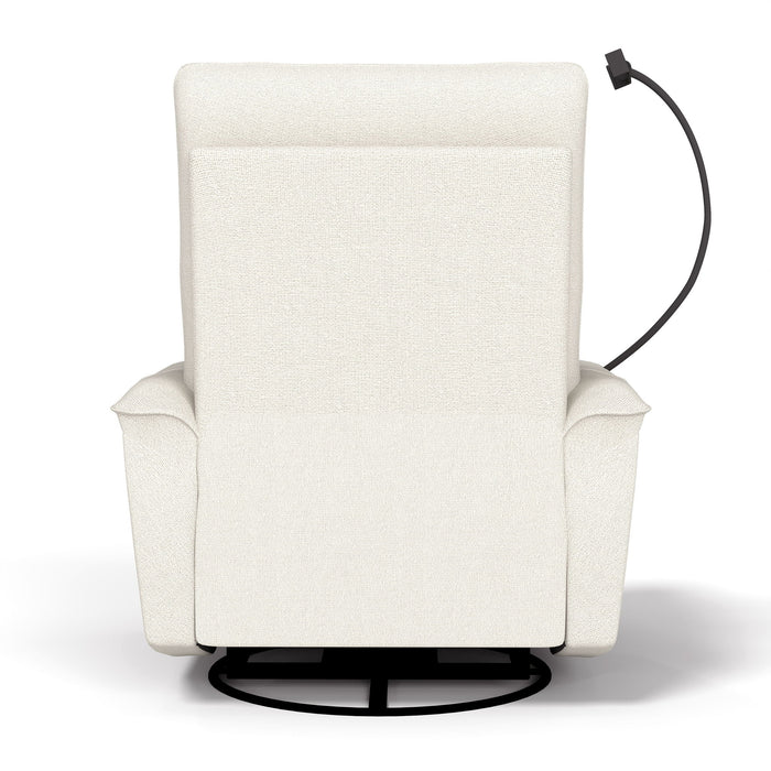 270° Power Swivel Rocker Recliner Chair With Phone Holder, Electric Glider Reclining Sofa With USB Ports For Living Room Bedroom - Beige