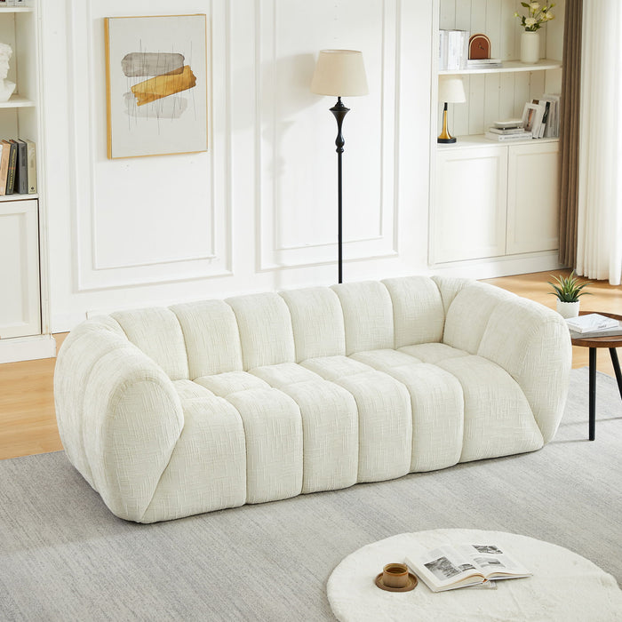Quilted Cloud Sofa, Three-Seater - Beige