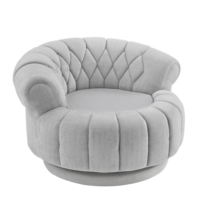 Round Swivel Accent Chair With Rotation