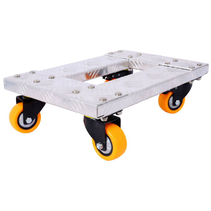 Heavy Duty Furniture Dolly Trolley Car, Aluminum Frame With 3" Tpu Professional Casters, Brake Option