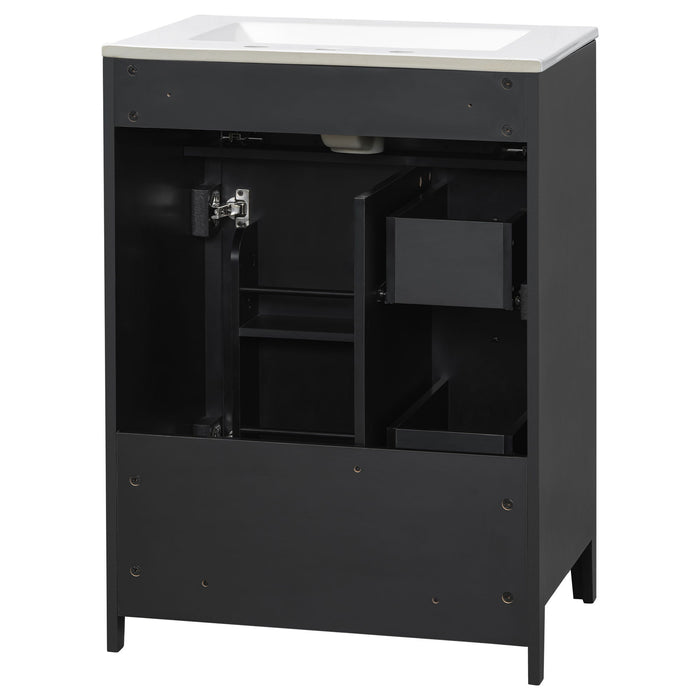 Modern Black Bathroom Vanity With Sink
