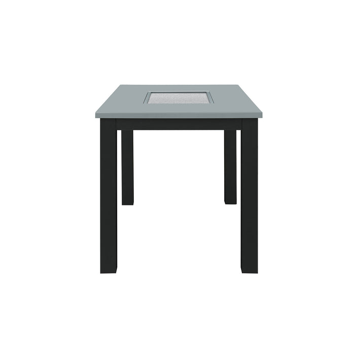 Dining Table Set With 4 Chairs, 5 Piece Set - Gray