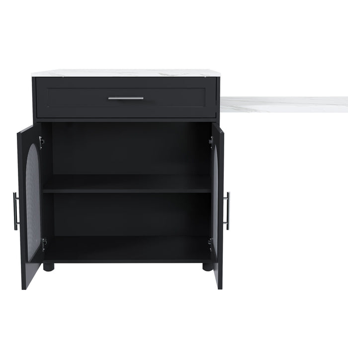 Expandable Kitchen Island With Power Outlet