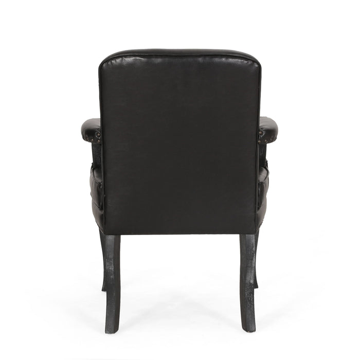 French Country Style Dining Chair With Nailhead Trim