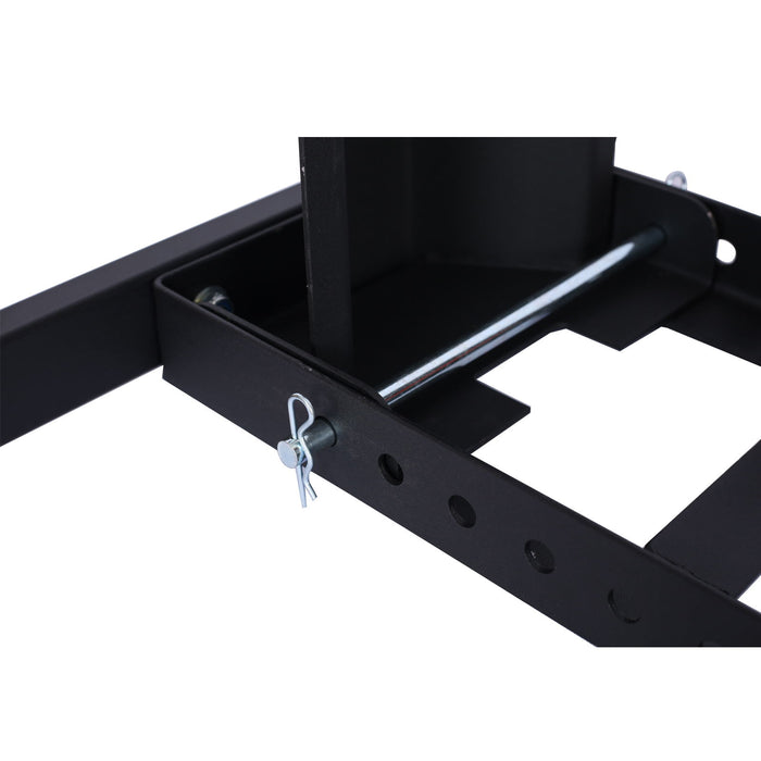 Heavy Duty Adjustable Motorcycle Stand / Wheel Chock 1800 Lb Capacity - Black