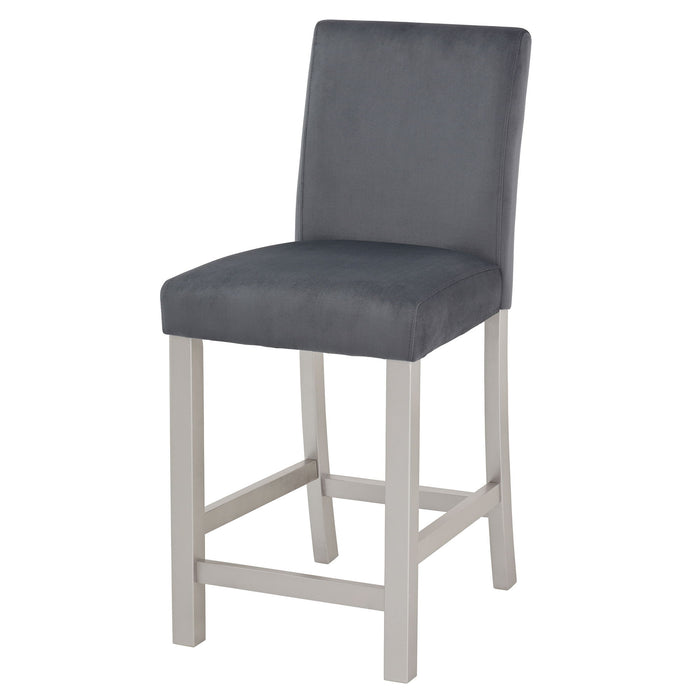 5 Pieces Counter Height Table Set, Kitchen Table With Square Table And 4 Upholstered Chairs