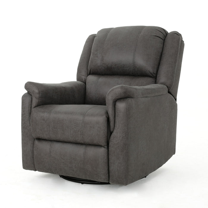 Contemporary Glider Recliner With Swivel Function