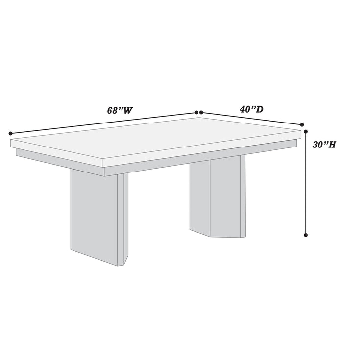2 Tone Dining Table Set With Upholstered Side Chairs