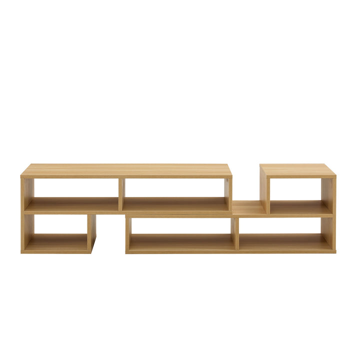 Cube TV Stand With Open Storage And 2 Shelves