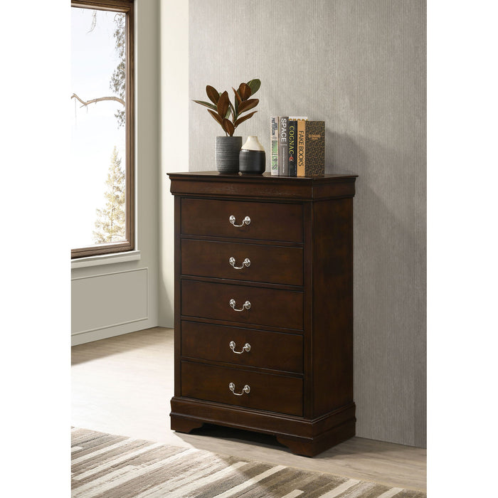 Janson - 5 Drawer Bedroom Chest - Cappuccino