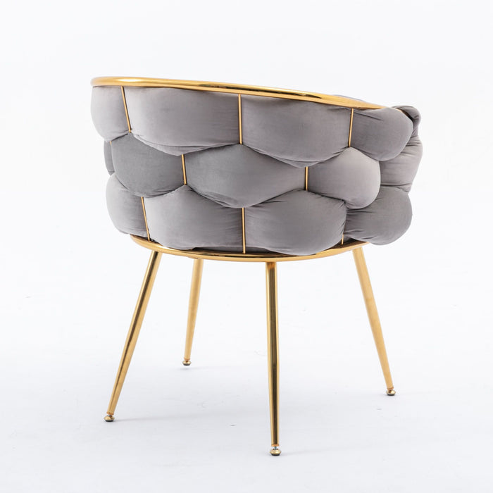 Luxury Modern Simple Leisure Velvet Single Sofa Chair Bedroom Lazy Person Household Dresser Stool Manicure Table Back Chair