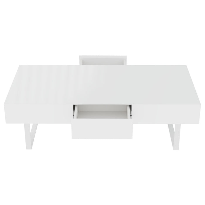 Rectangular Coffee Table With Hidden Storage
