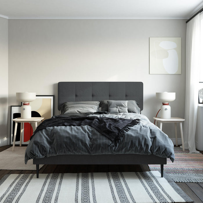 Tyler - Full Upholstered Bed - Dark Gray