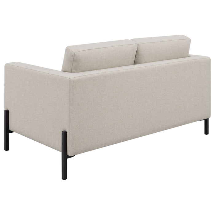 Tilly - 3 Piece Track Arm Sofa Set - Oatmeal