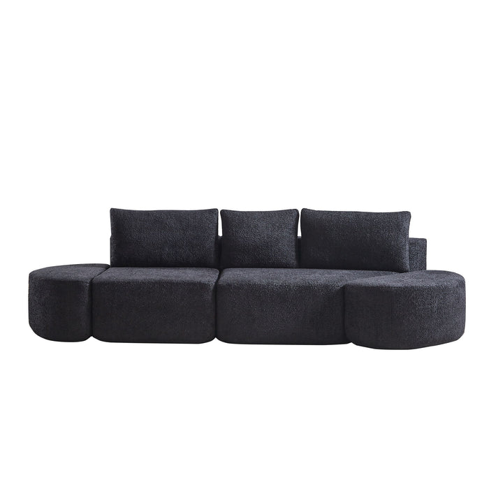 V - Shaped Modular Sofa Set With 3 Pillow