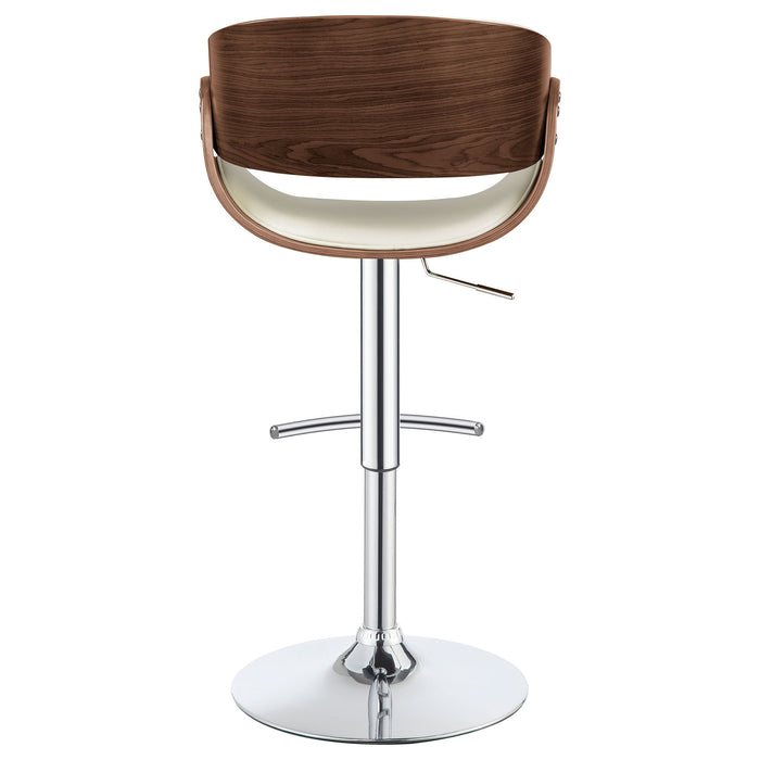 Ergonomic Adjustable Bar Stool - Ivory