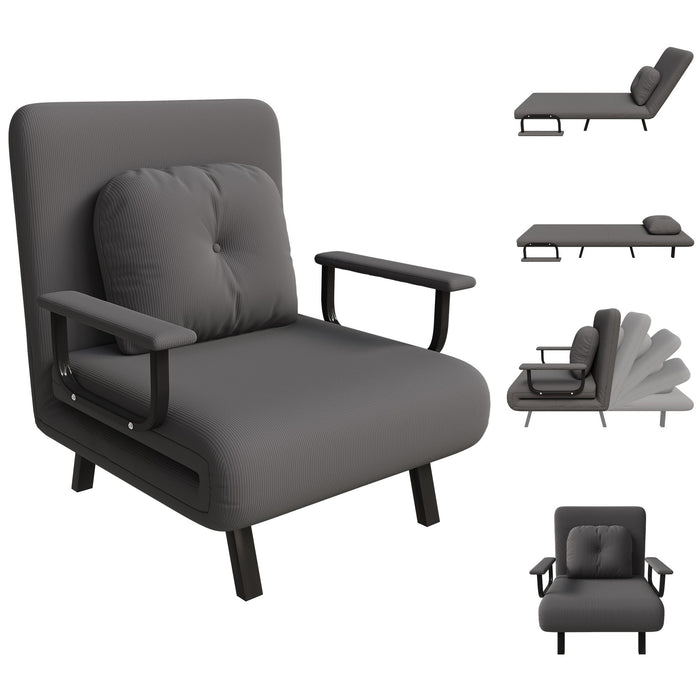 5 In 1 Folding Sofa Bed With 5 Position Adjustable Backrest