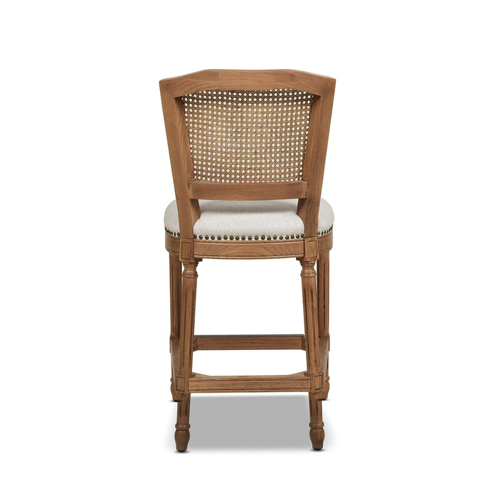 Triomphe - Rattan Wicker High Back Armless Counter Bar Stool