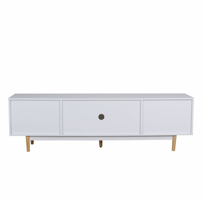 70" TV Stand With Drawers - White