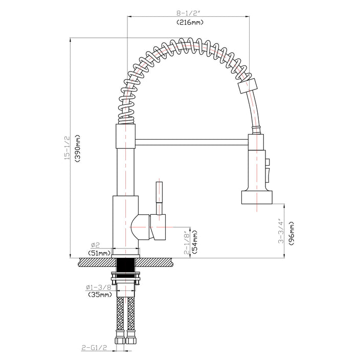 Drop In Kitchen Sink With Pull Out Faucet And Soap Dispenser, Single Bowl Topmount Sink - Gunmetal Black