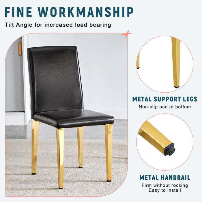 Elegant Upholstered Chairs With Metal Legs