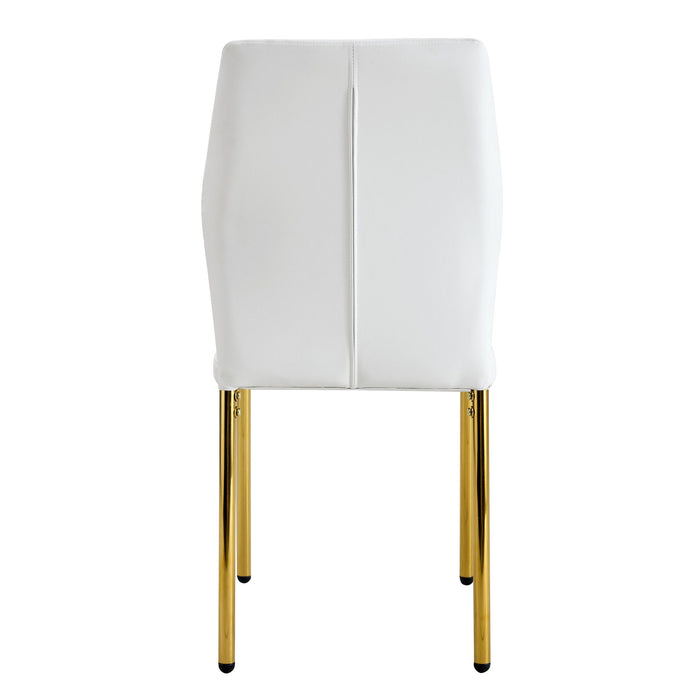 Luxury Simple Chair With Metal Gold Leg