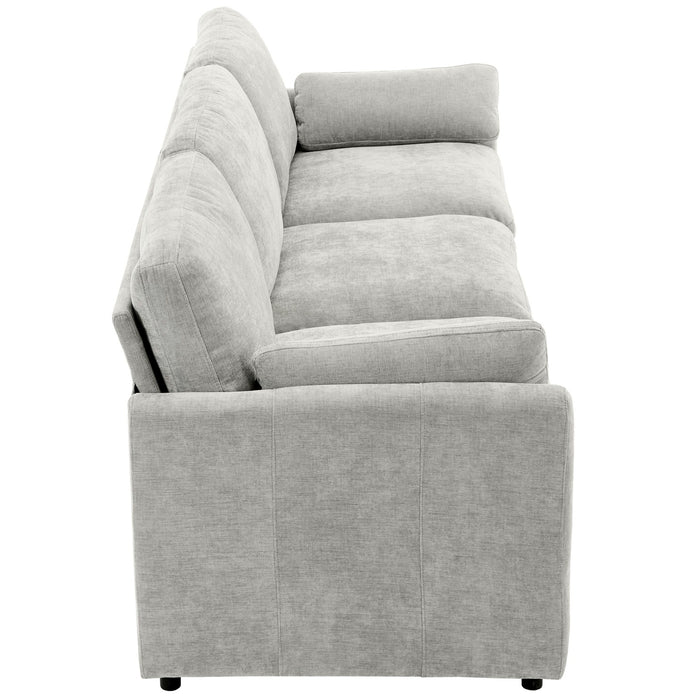 Cozy Upholstered 3 Seater Sofa With Double Cushion
