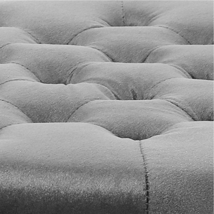 Elegant Round Ottoman Footstool With Studded Rim