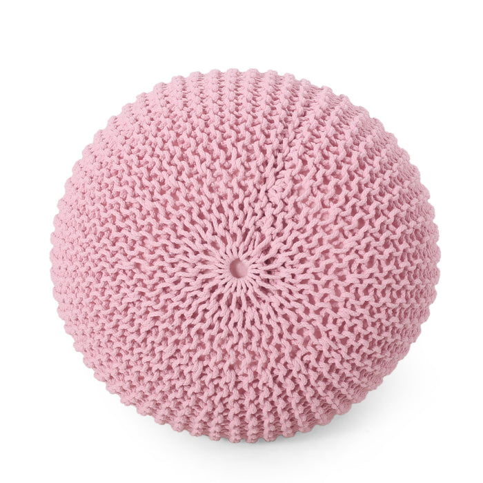 Belle - Modern Knitted Cotton Round Pouf