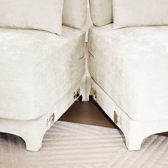 Elegant Sofa With Ergonomic Design And Lumbar Pillows