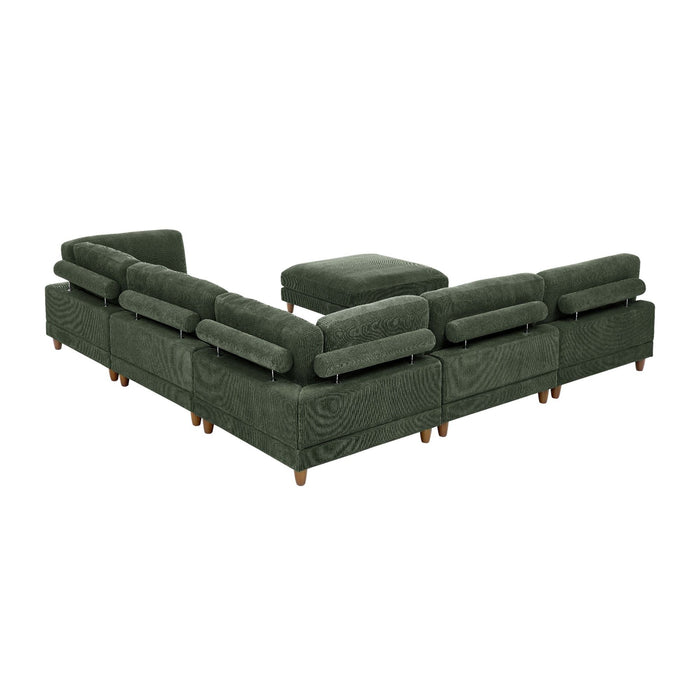 Modern Modular Sectional With Adjustable Back Support