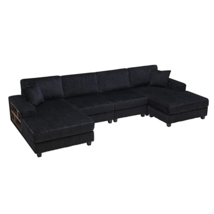 U-Shaped Convertible Sofa, 4 Seater Large Living Room Lounge