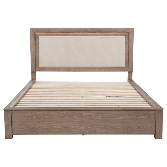 Gibbons - LED Storage Bed With Upholstered Headboard