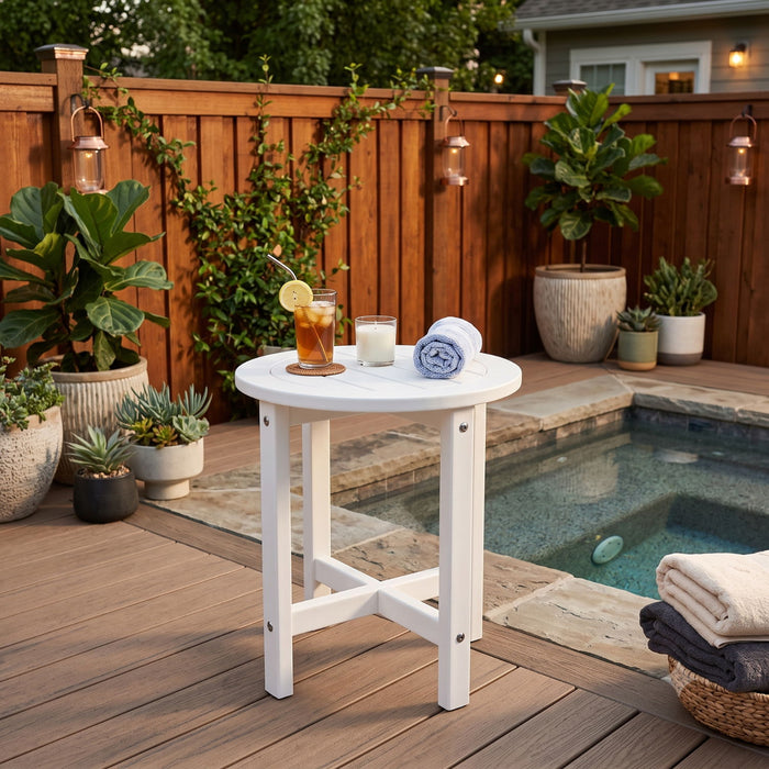 Round Outdoor Side Table