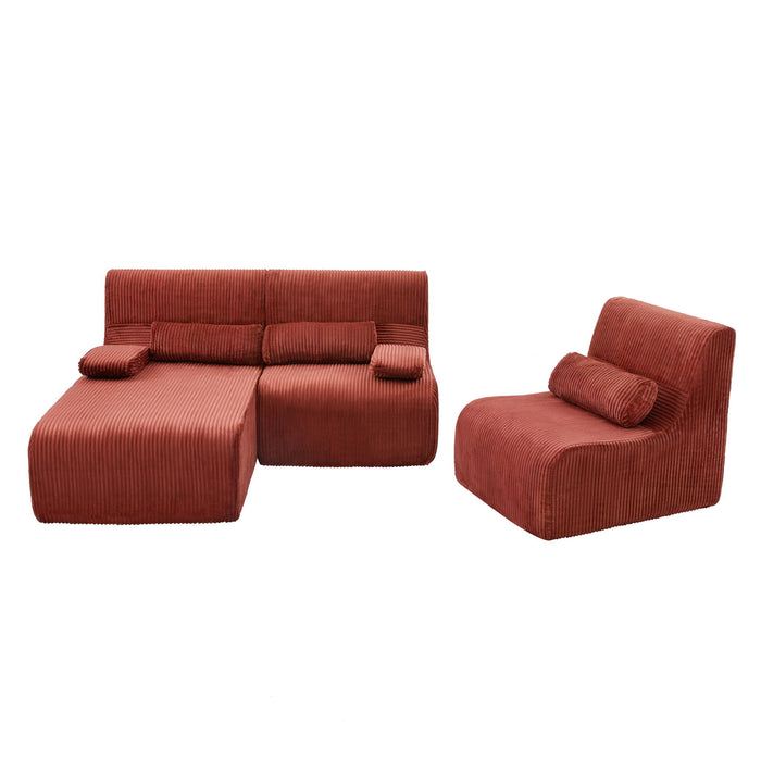 Oversized Sectional Sofa, Living Room Seating With Modular Design