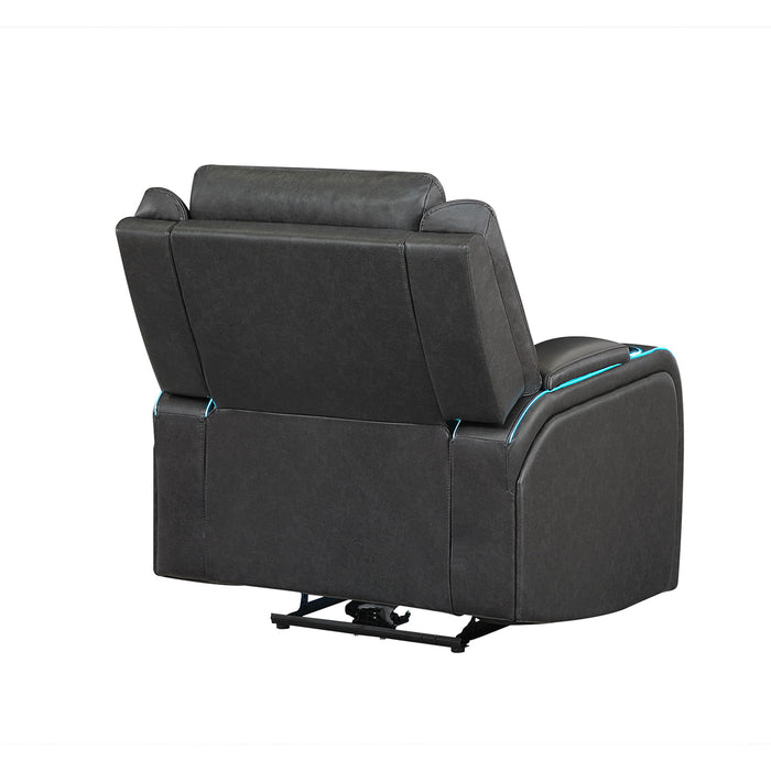 Blanca - Power Recliner With LED - Charcoal