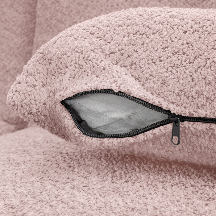 Upholstered Sofa Free Combined Sofa Couch With 2 Chaise Lounge And Five Back Pillows For Living Room