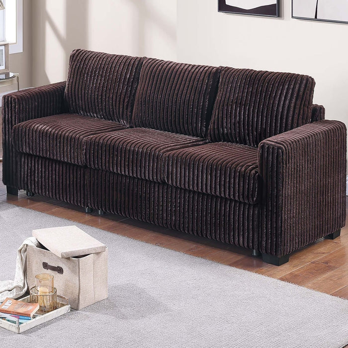 2 Piece Contemporary Style Sofa Set With Matching Pillows