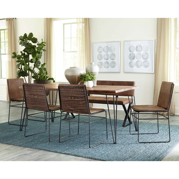 Carli - Upholstered Dining Bench - Antique Brown