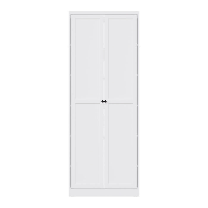 Kitchen Pantry Cabinet With Doors, Heavy-Duty Freestanding Storage Organizer With 5 Adjustable Shelves, Tool Free Assembly - White