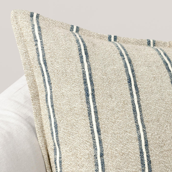 Delgada - 26" x 26" Pillow - Natural / Blue