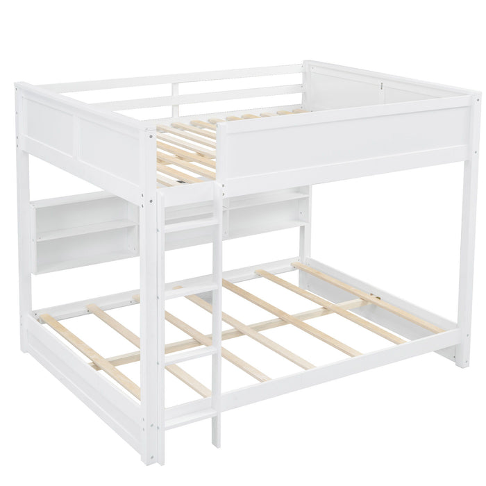 Bunk Bed With Storage Cabinets And USB Ports
