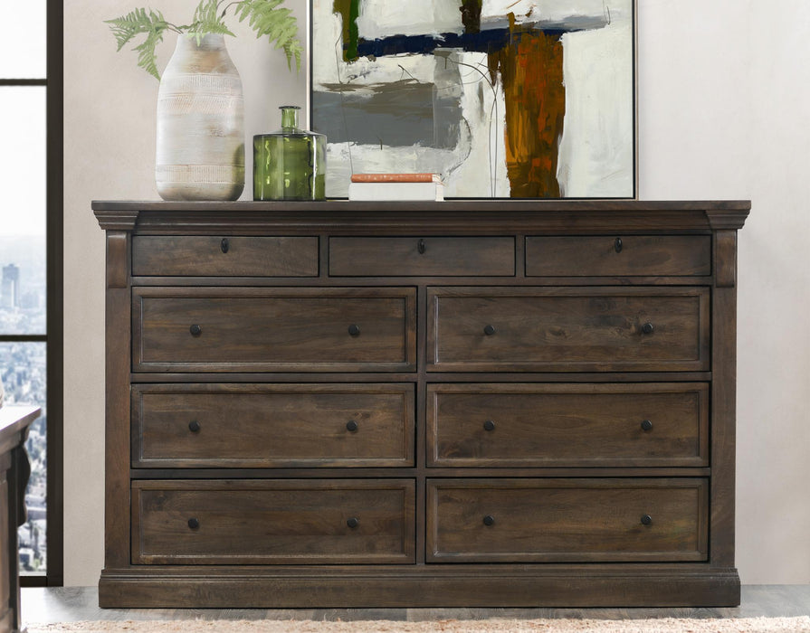 Adelaide - Wood 9 Drawer Dresser - Cocoa Brown