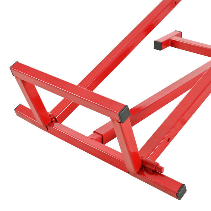 Universal Easy Lawn Mower Lift For Riding Tractors, 800 Lbs Capacity - Red