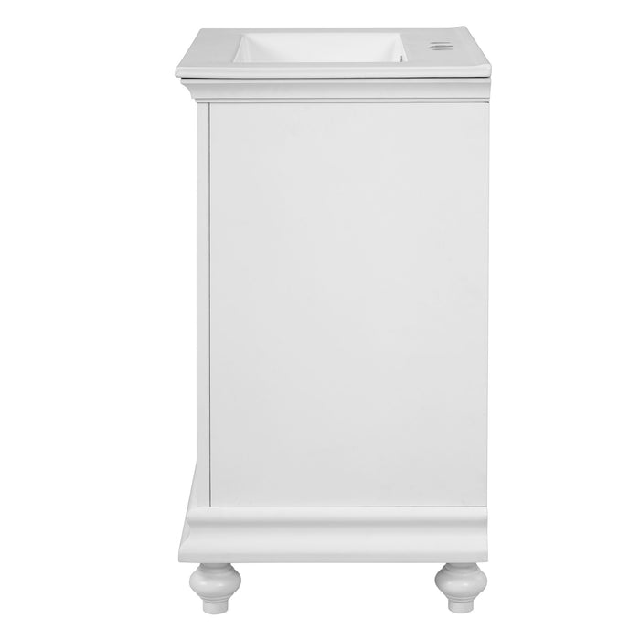 Modern Bathroom Vanity With Tip-Out Drawer And Soft-Close Hinges
