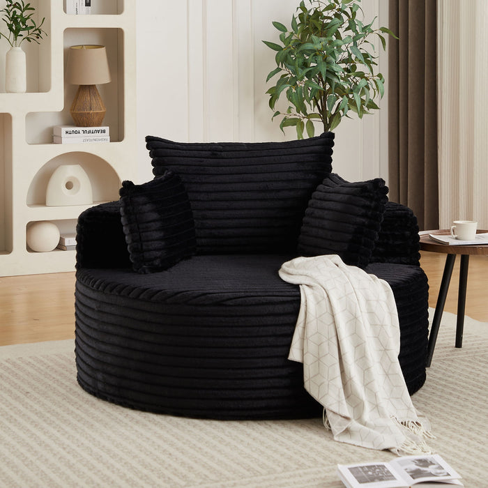 Modern Single Sofa With Backrest Pillow For Living Room