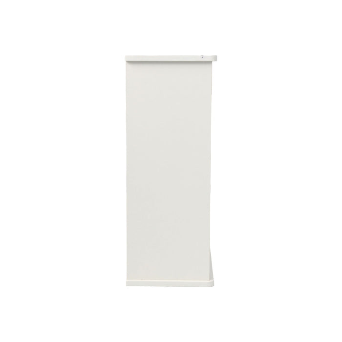 Louvered Double Door Wall Mounted Bathroom Cabinet - White