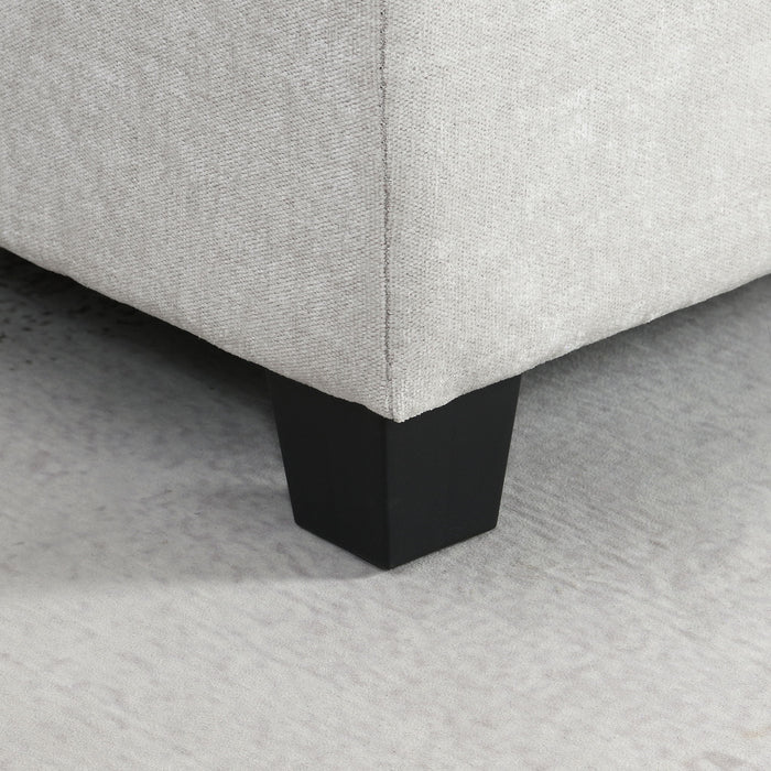 Sectional With Acrylic Table Top U Shaped Couch Set With 2 Consoles USB Charger, Storage Drawers And Pockets Movable Ottoman Tufted Sofa