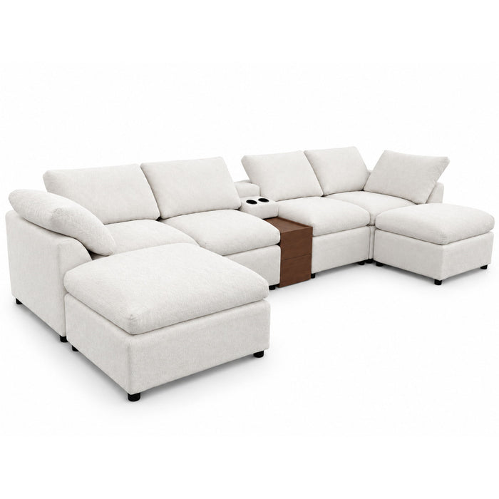 Modular Cloud Couch With Storage Console