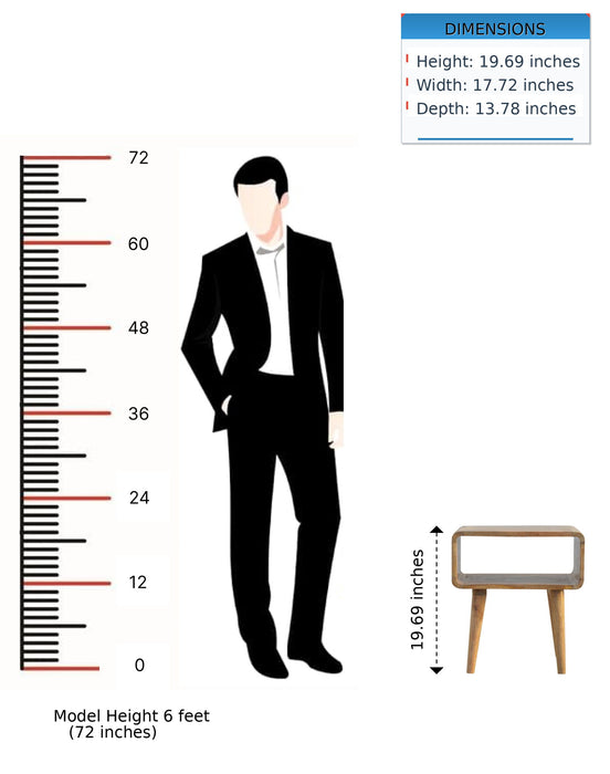 Minimalist Open Curved Nightstand